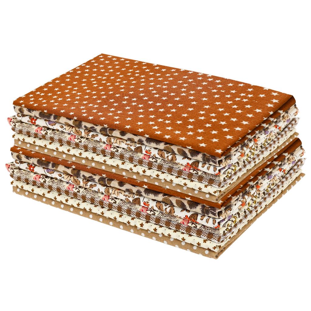 14Pcs Quilting Cotton Fabric Squares Sheets Pre-Cut Mixcolor Design Printed Floral Craft Fabric for DIY Sewing Craft Patchwork