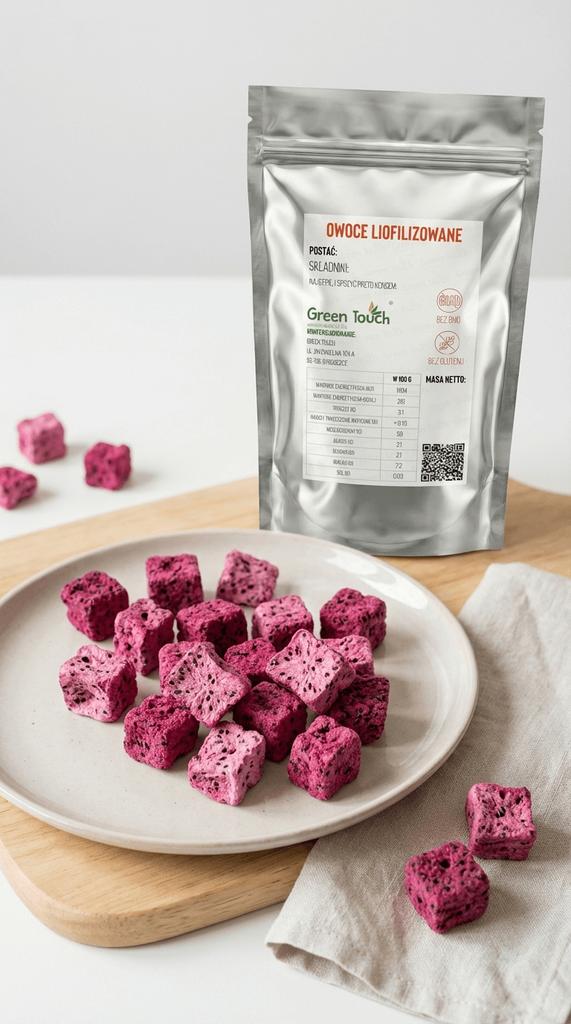 Smoczy Owoc Liofilizowany 100 G Kostki Dragon Fruit Pitaja Liofilizowana