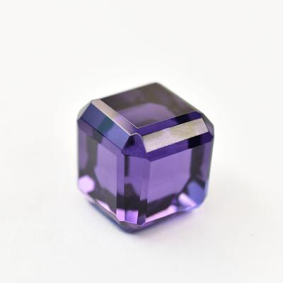 Natural Purple Amethyst Loose Gemstone 15mm Cube Cut 34.2 Ct Flawless for Jewelry Making and Crafts