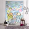 Japan Anime Sumikko Gurashi Wall Tapestry Hanging Tarot Hippie Wall Rugs Dorm Wall Hanging Sheets