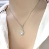 Silver Pendant with Cubic Zirconias, Pearls (2080909)