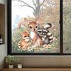 Static Cling Window Stickers Cartoon Animals Butterflies Flowers Removable No Glue Glass Door Shop Window Home Decor