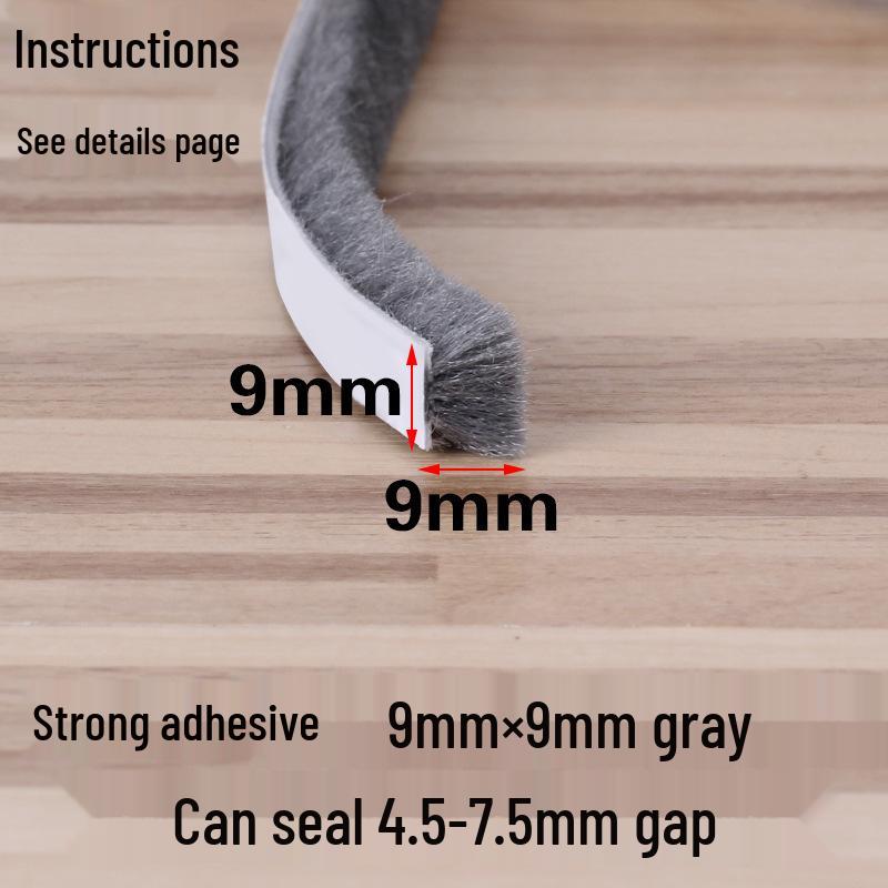 Dinggu Self-Adhesive Weatherstrip: 5m/10m Sliding Door and Window Seal, Dustproof, Anti-Collision, Mosquito Proof.
