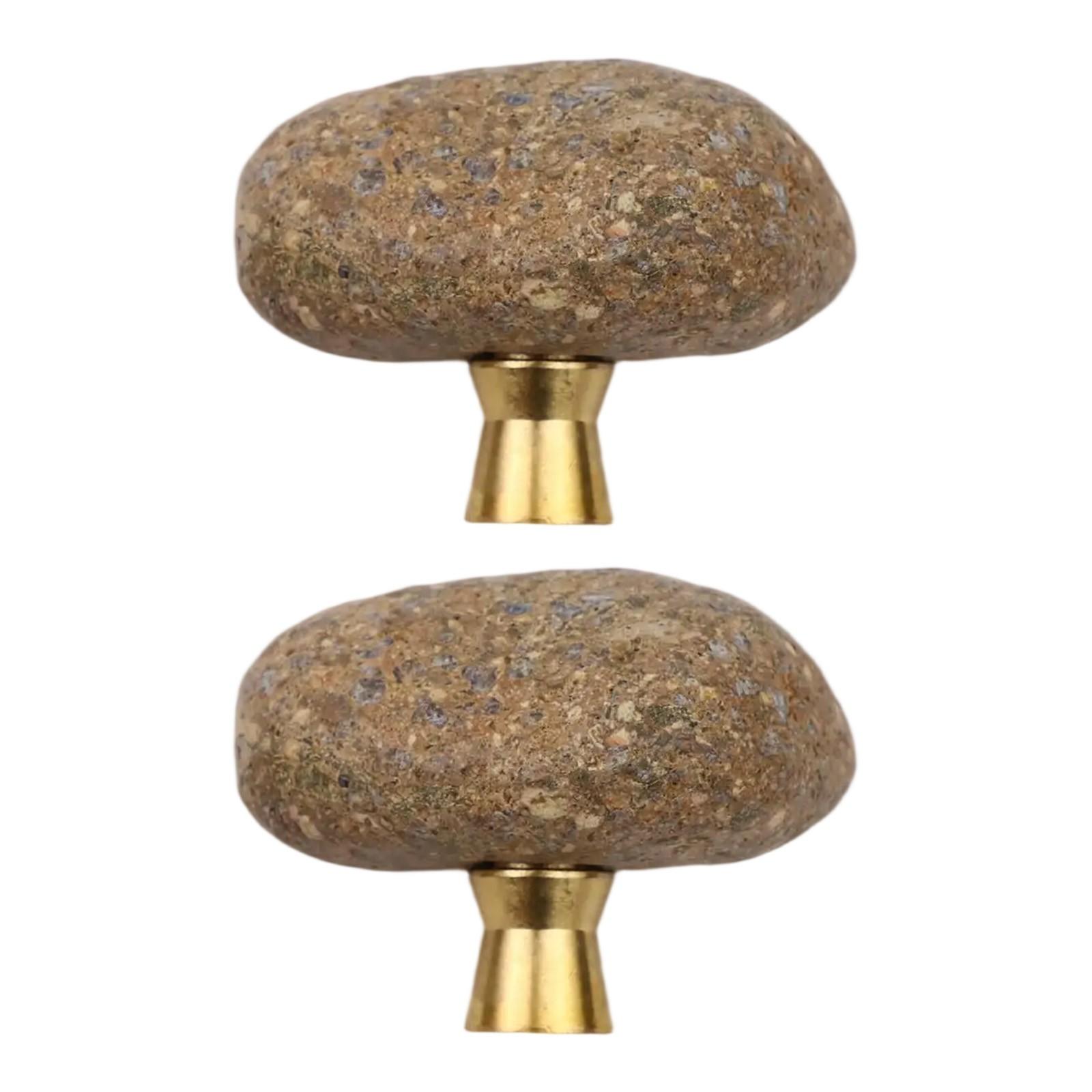 

Стильний набір із 2 ручок з натурального каменю Унікальні ручки для шухляд меблів