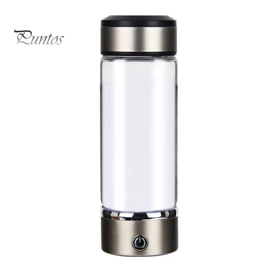 

420 мл чашка ионизатора водородной воды Портативная перезаряжаемая машина для быстрого электролиза, богатая водородом стеклянная бутылка для воды серебряный