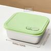 304 Stainless Steel Square Lunch Box Portable Stackable Fruit Salad Food Container with Lid Leak Proof Bento Box