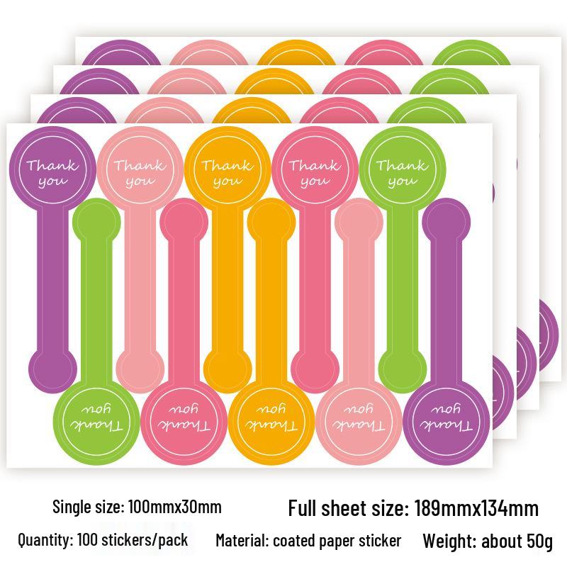 

100 черных самоклеящихся наклеек для выпечки ручной работы для упаковки тортов и печенья