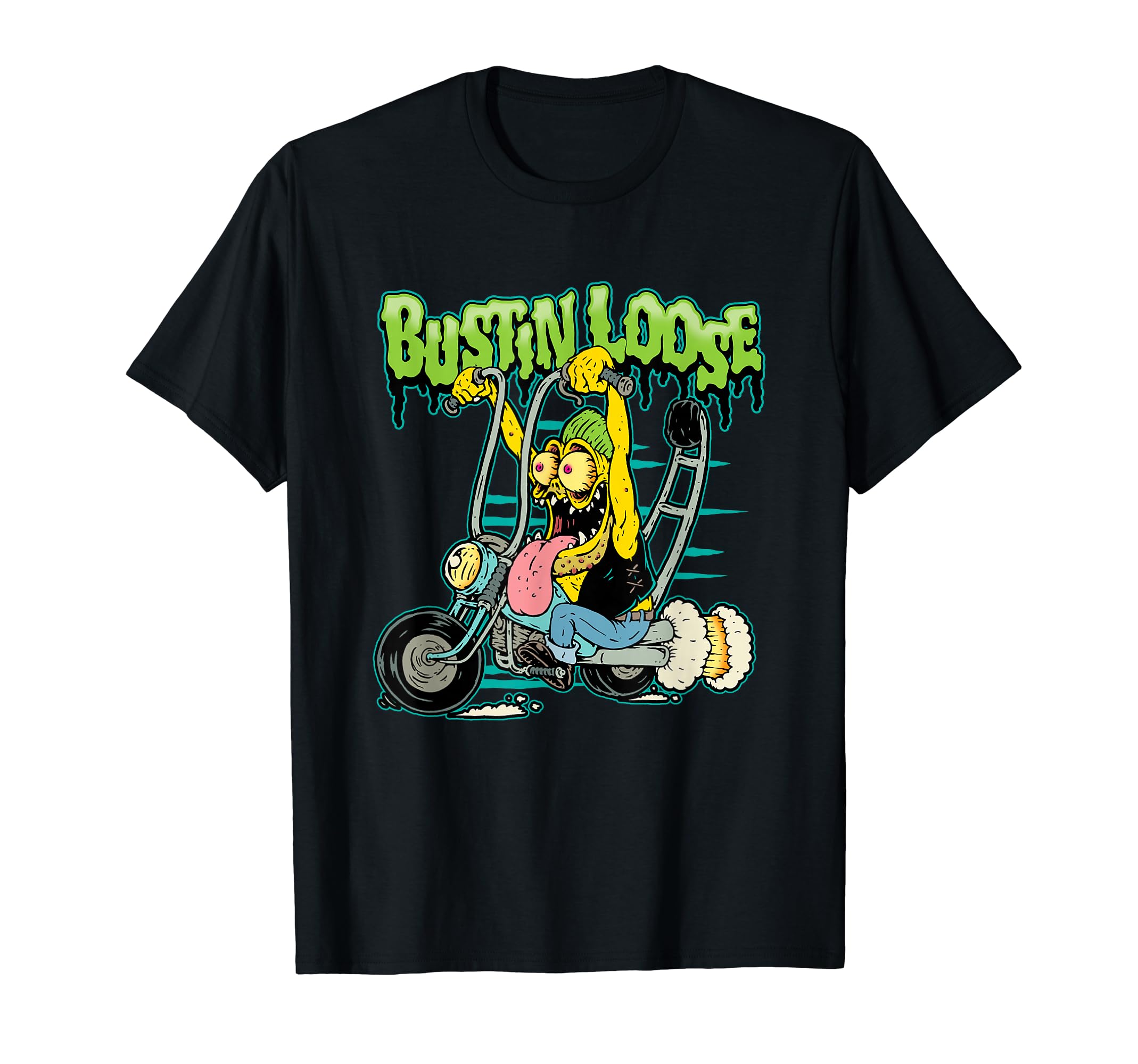 Bustin  Loose Fink Monster Bike Rider Chopper Motorcycle T-Shirt