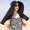 Portable Neck Guard Shawl Sun Hat Face-covering Fisherman Hat with Snap Button Sunscreen Surprise Gift for Girlfriend