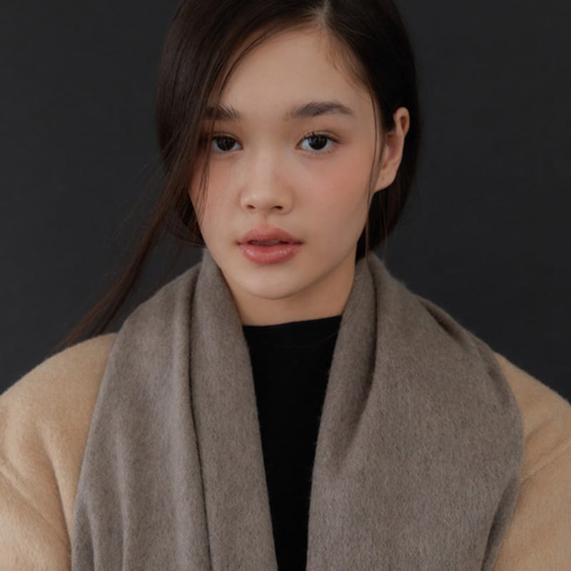 OVLA (100% cashmere) cashmere solid fringe muffler_colors MF001