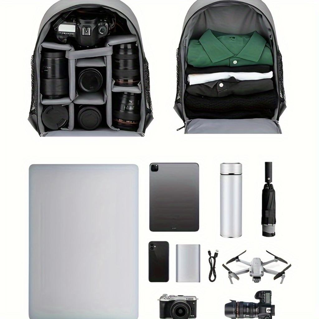 Multifunctional Photography Backpack With Laptop Compartment, DSLR Mirrorless Camera Bag For Sony Canon Nikon Drone Storage Protective Case