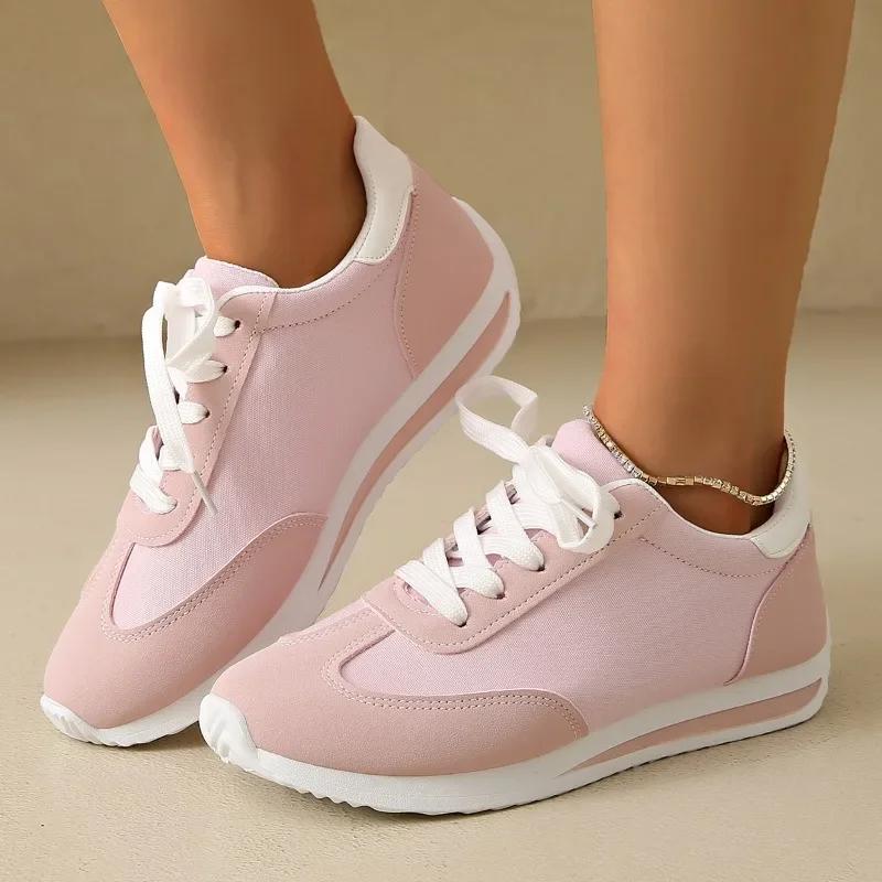 

Fashion Women s Sports Shoes 2025 Fashion Ladies Shoes Front Lace-up Woman Sneakers Plus Size Light Comfortable Outdoor Casual Sneaker 36
