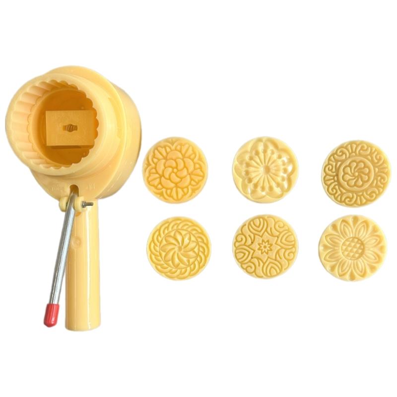 Verstellbare Handpresse Mondkuchenformen Professionelle Mondkuchenformen Einzigartiges Blumenmuster Gebäck Backen Prägegerät