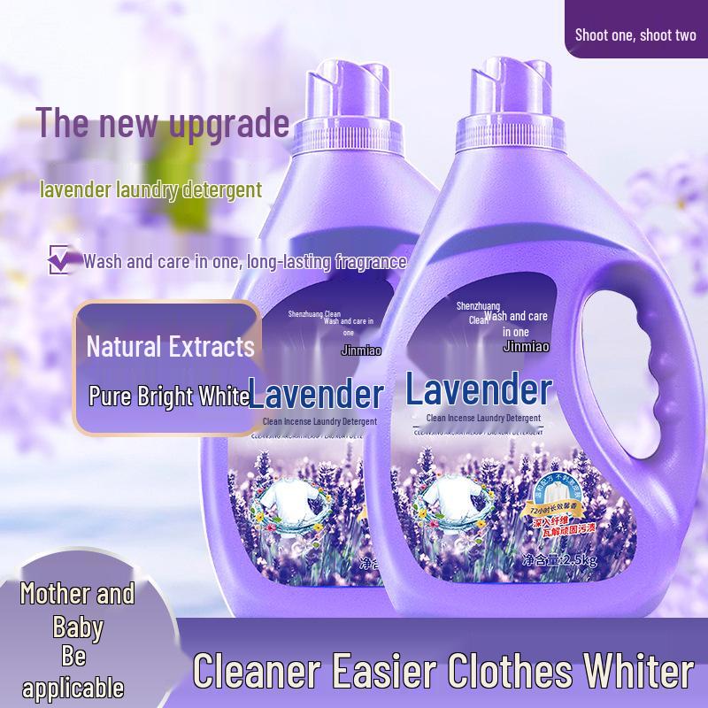 Lavender Laundry Detergent: Long-lasting Fragrance, Deep Clean & Stain Removal, Hand Wash Suitable.