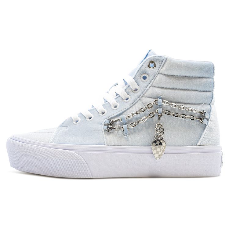 

Vans Цепочка Sk8-Hi Platform 2.0 Velvet Ballad Blue (Женский) Женские кроссовки серебристые VN0A3TKN4W1