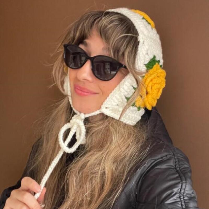 Neue handgefertigte gehäkelte polygonale lustige Pullovermütze, modische und personalisierte Erwachsenenmütze