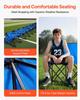 Portable Folding Bench, 8 Seat Foldable Soccer Bench with Side Pockets and Carrying Bag, Lightweight Sideline Seating with Back Rest for Football,
