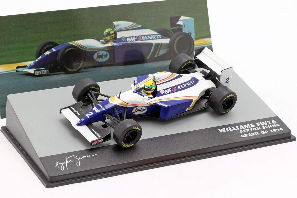 F1 Mini-Auto, GP von Brasilien 1994, Ayrton Senna Rothmans Williams Renault AYRTON SENA 1/43 [Williams FW16] [Artikel]