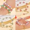 New Freshwater Pearl Beaded Crystal Bracelet Lavender Green Hair Crystal Bracelet Jewelry Wholesale