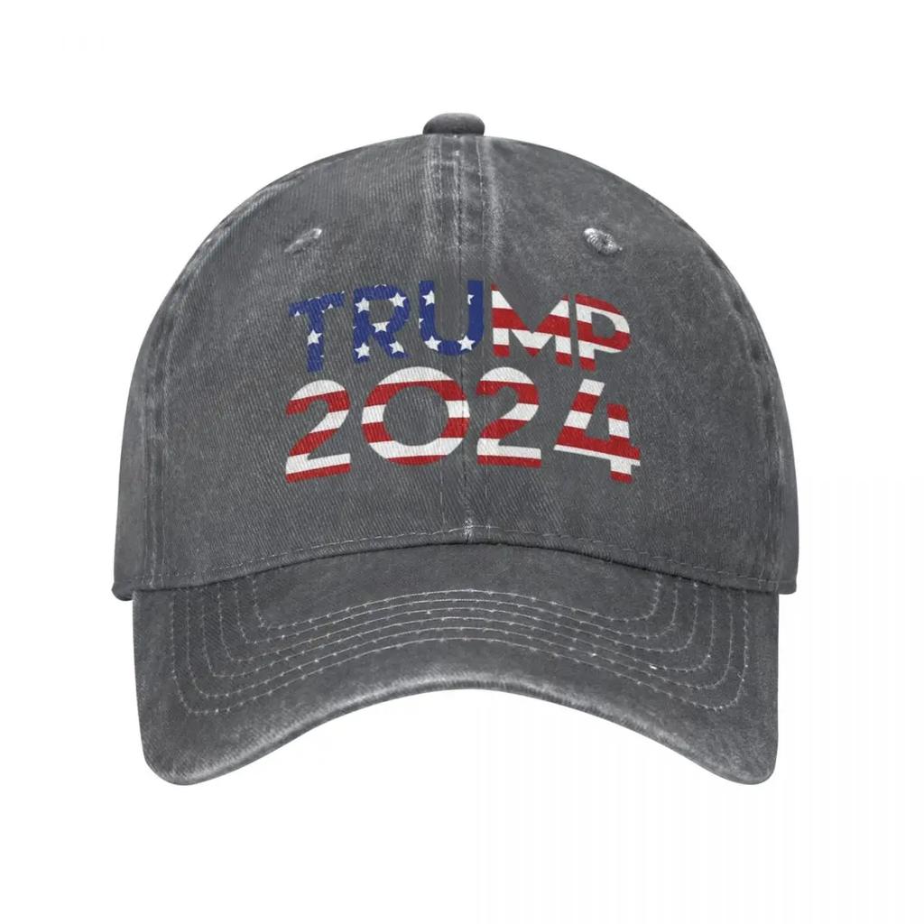 Trump 2024 US Presidential Election Baseball Caps Vintage Distressed Washed Headwear for Men Women Outdoor Summer Hats Cap