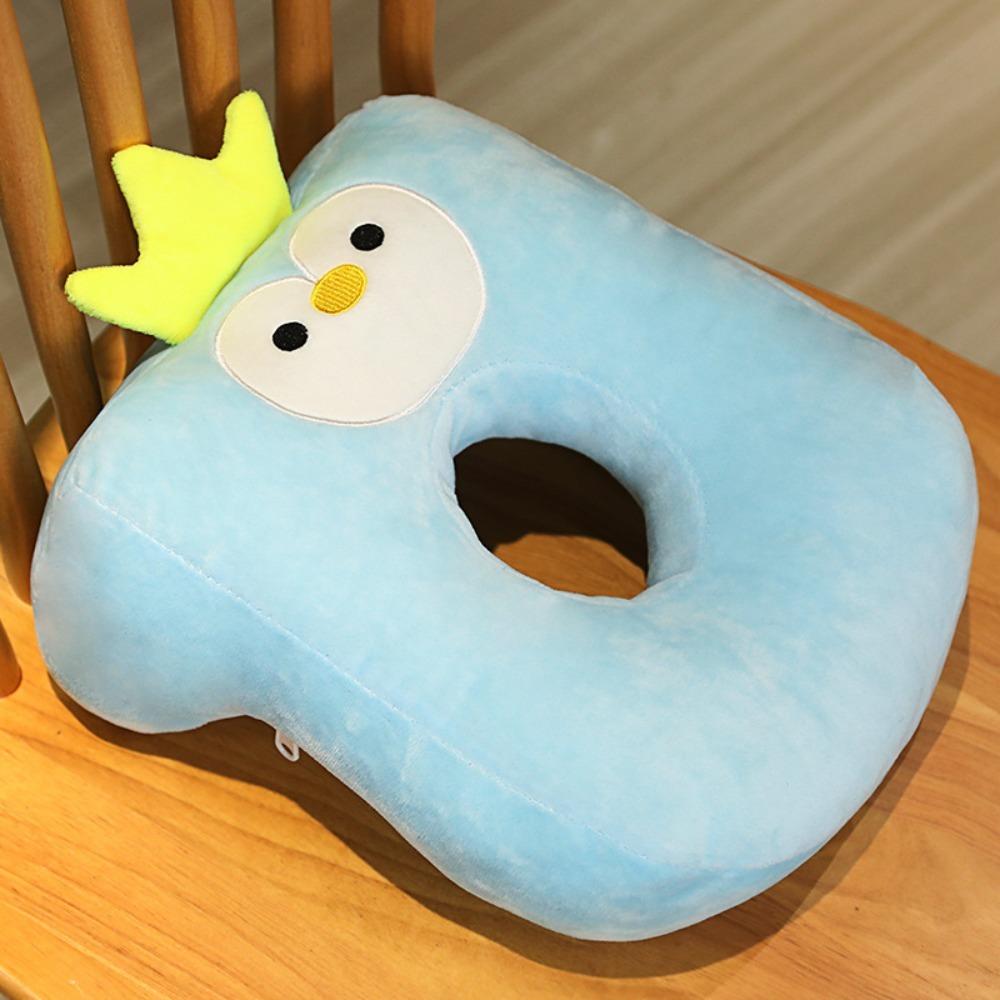 Hollow Hole Plush Nap Pillow Cartoon Neck Support Nap Accessories Sleeping Pillow Students