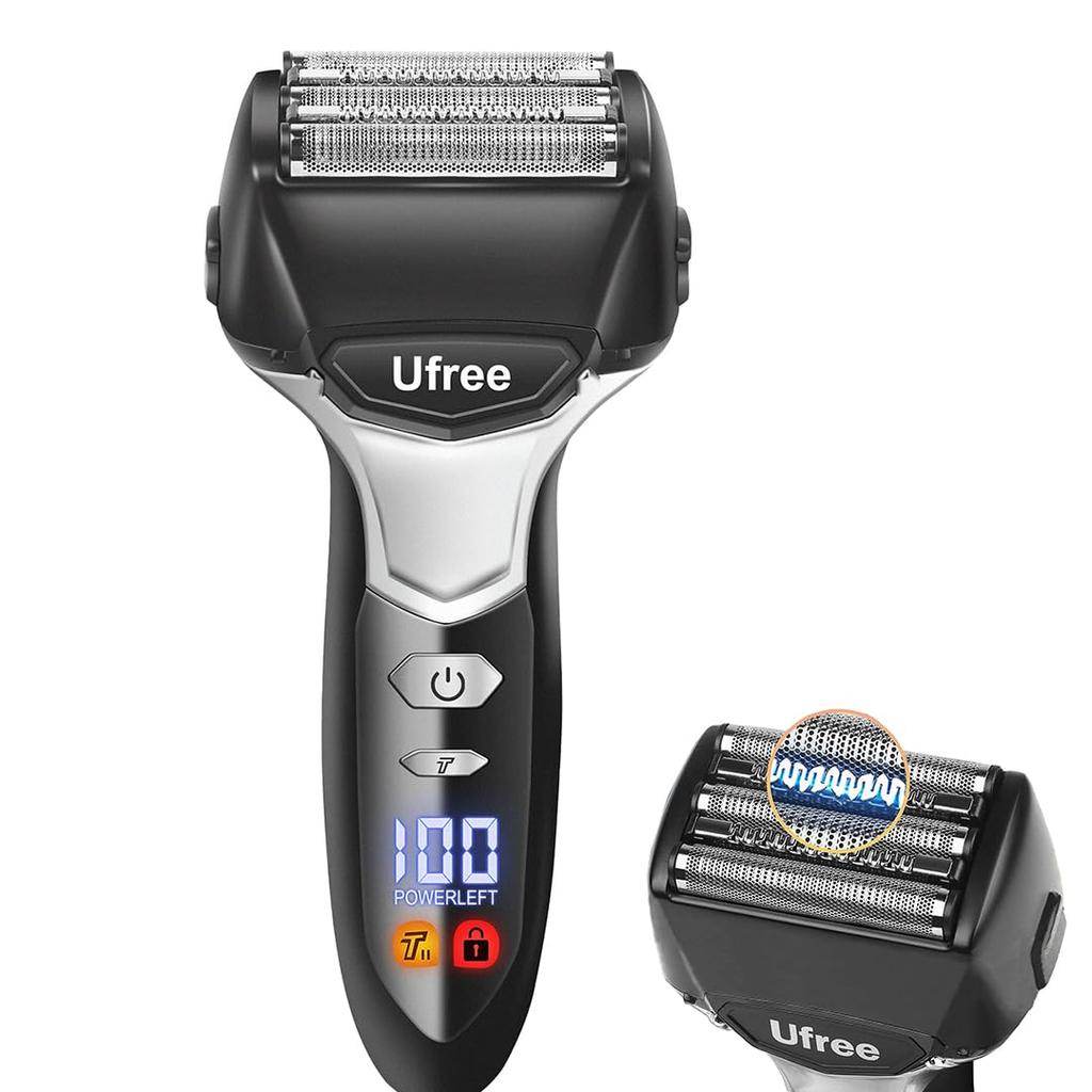 TCELL Electric Reciprocating Shaver with Sideburn Mesh Suitable for Shaving in the LED and Storage Bag Men's Shaver, 5-Blade Trimmer, High-Speed