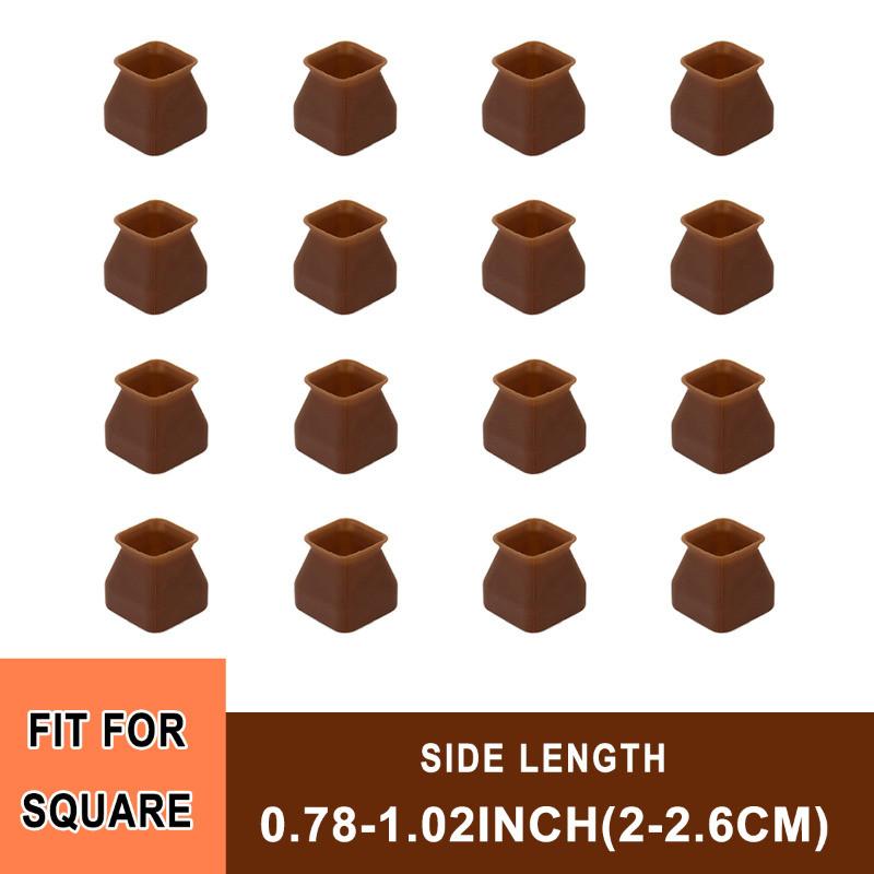 8/16Pcs Anti-slip Chair Leg Caps Silicone Table Cover Feet Pads Floor Protectors Furniture Accessories