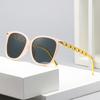 Vintage Retro Designer Sunglasses Woman Fashion Trendy Square Shape Sun Glasses for Women Chain Leg Female Sunglass