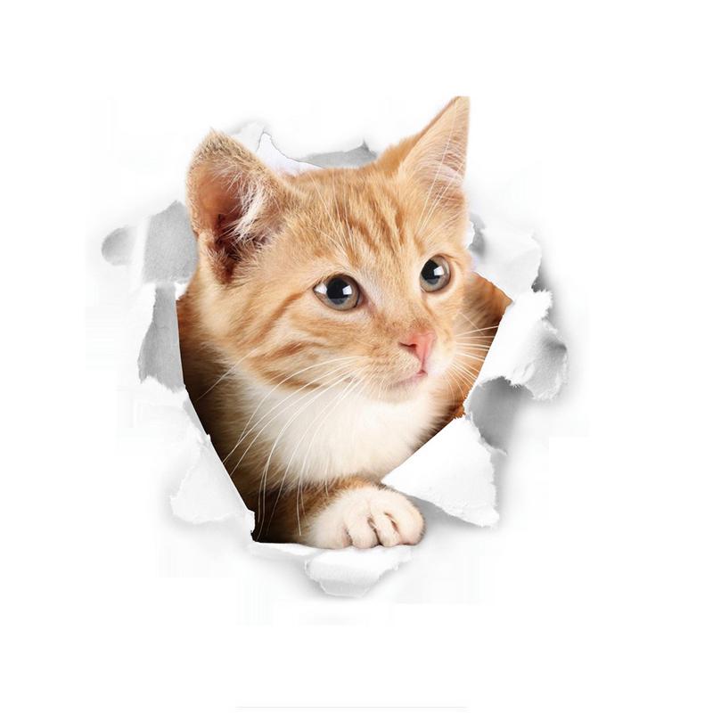 

LYKX 3D Cat Stickers Breakout Siamese for Wall Fridge Toilet Diary Stationery Album Flakes Scrapbookin 15CM