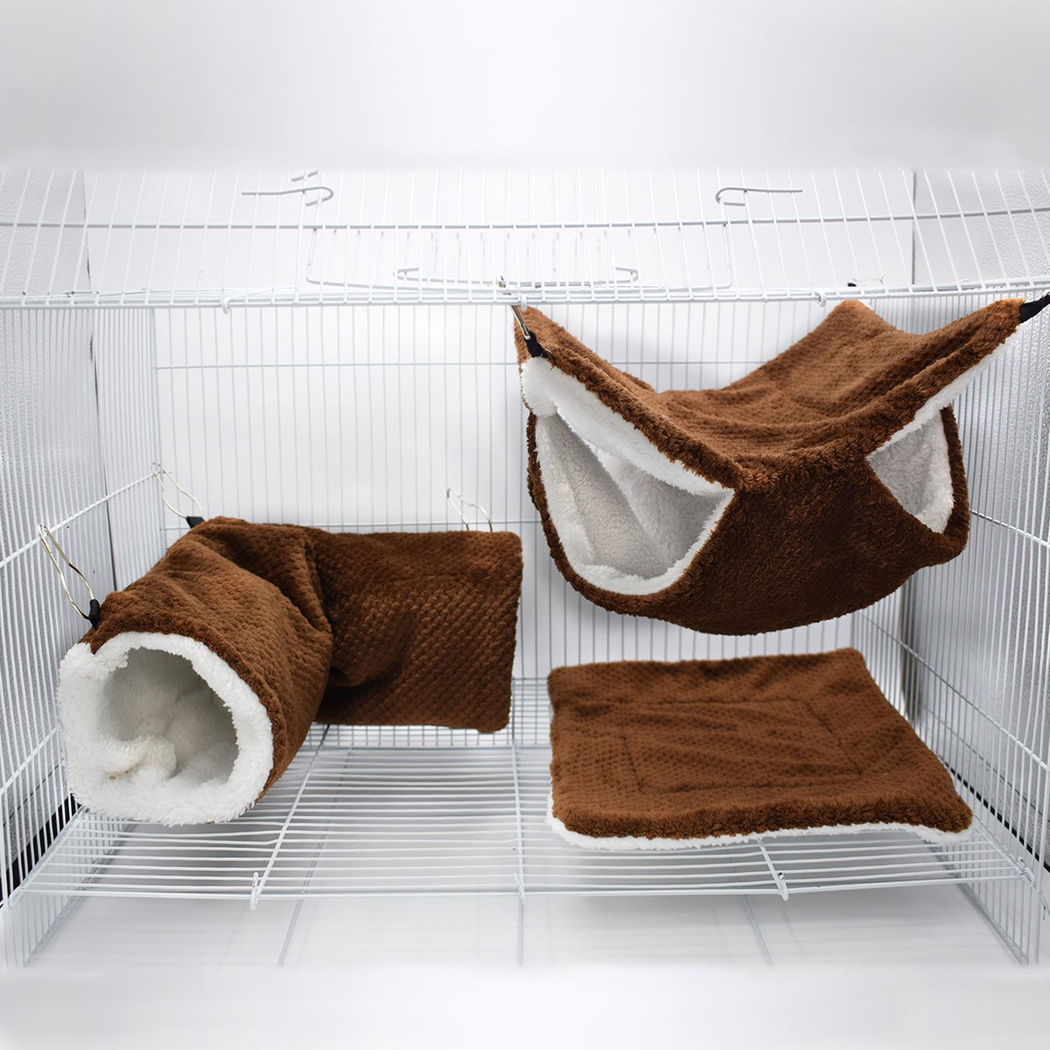 

Норка, Морская свинка, Двухслойный, Дом со скрытым туннелем One Size кофейный