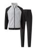 Men's Color Block Waffle Jacket and Sportswear Set - Autumn/Winter Collection