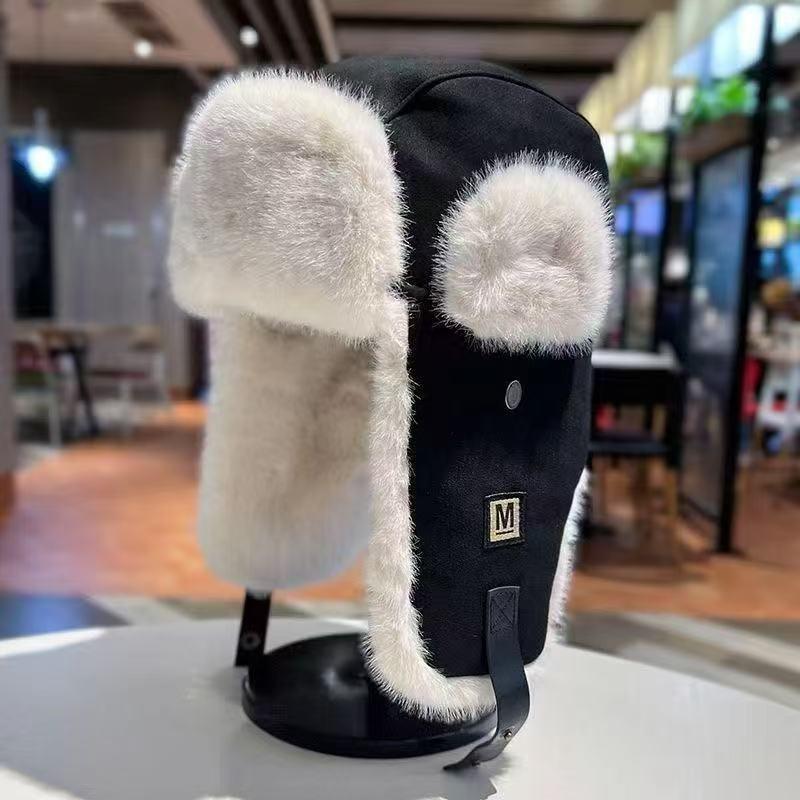 

Замшевая зимняя шапка Лей Фэн: Унисекс Теплая Защита Ушей для Велоспорта на Открытом Воздухе - Флисовая Ветрозащитная Защита от Холода Хлопковая Шапка Северо-Восточного Стиля One Size