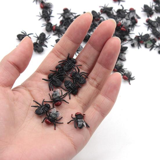 100 Stück Trick-Requisiten Sicher Lustig Neuheit Kunststoff Imitation Insekten Fliegen Falsche Fliegen