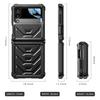 Rugged Phone Case for Samsung Galaxy Z Flip 4 3 5G 2025, Shockproof and Anti-Scratch Silicone Bumper Case for Galaxy Z Flip 4