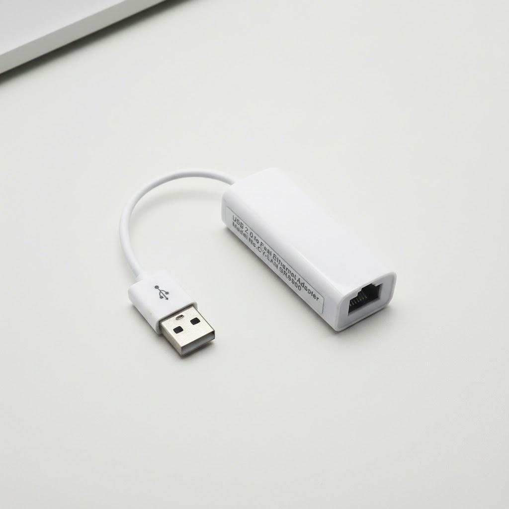

100Mbps USB 2 0 to RJ45 Network Adapter for Mac Android Tablet PC Windows 7 8 10 No Driver Needed білий