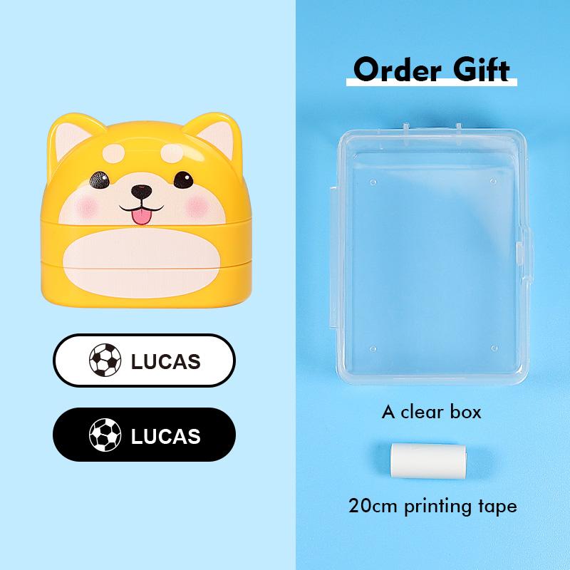 Children's Name Seal Custom Double -layer black and white ink Student's Stamp Kindergarten Clothes Waterproof Name StickerStamp