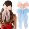 Chiffon fabric bow hair clip retro style hair clip spring clip hair accessories