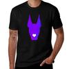 Funny Doberunisex Pinscher Heart Dog Watercolor Tshirt Trendy Print Short Sleeve Tshirt