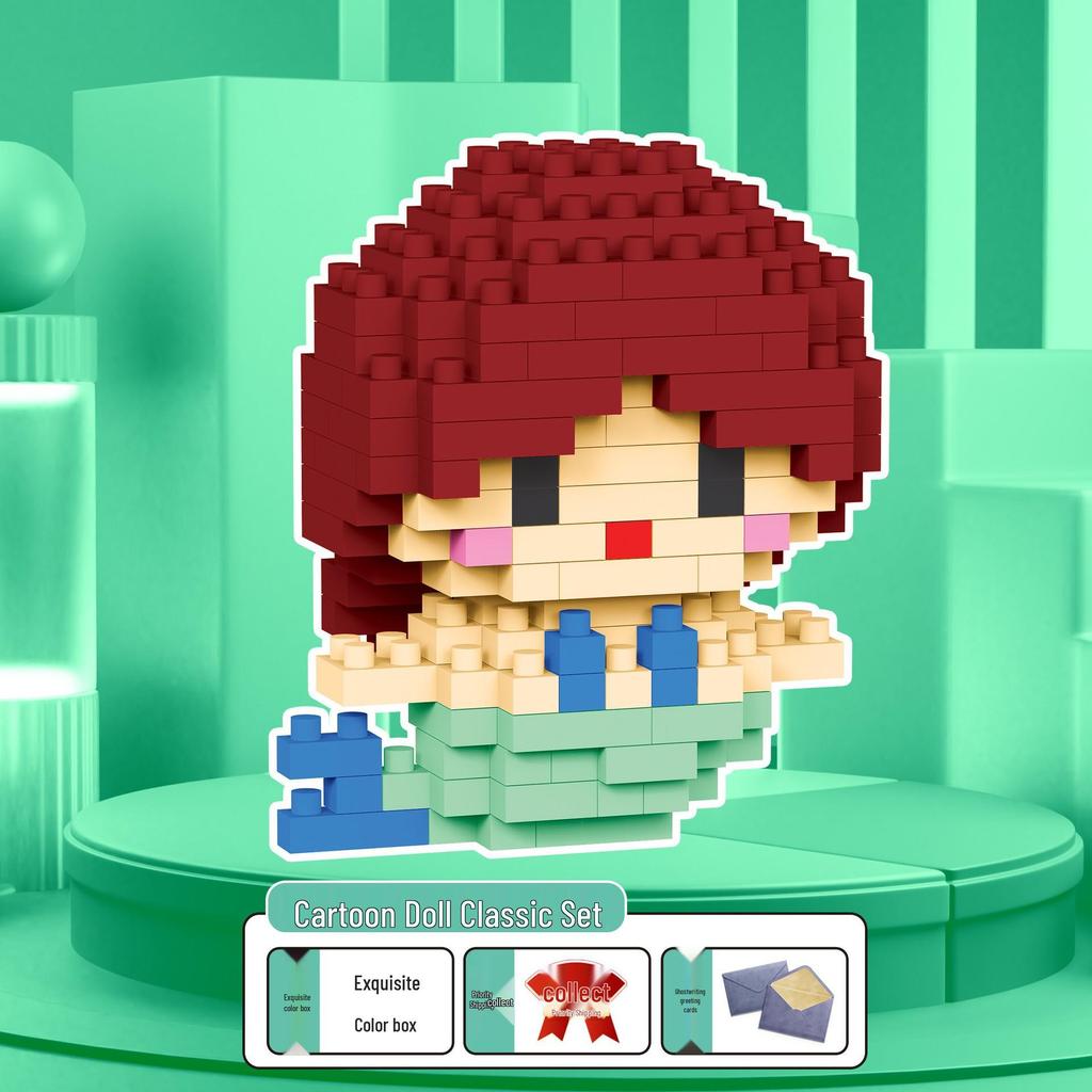 Figuras de Desenho Animado de Micro Partículas Compatíveis com LEGO - Brinquedo de Montagem Educacional para Crianças Caixa Surpresa Ornamentos