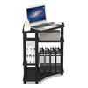 Furinno Corner with Shelf Japanese Turn-N-Tube Desk, Espresso/Black, Space-Saving, [Official Import]