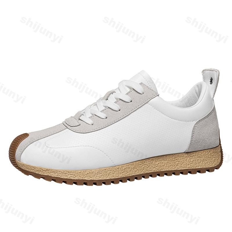 Fashion 2025 Men's Spring Fly Weave Breathable Casual Sports Shoes Versatile Thick Sole Height Increasing Comfortable Chunky Sneakers