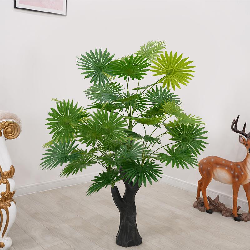 Große künstliche Fischschwanzpalme als Zimmerpflanze | Indoor-Kunstgrün für die Wohnzimmerdekoration