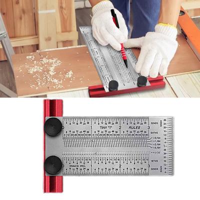 Präzisionsmarkierungs-T-Regelsatz, T-Quadrat, Präzisionsmarkierungs-T-Regel für die Holzbearbeitung (3 Zoll, 6 Zoll, 12 Zoll)