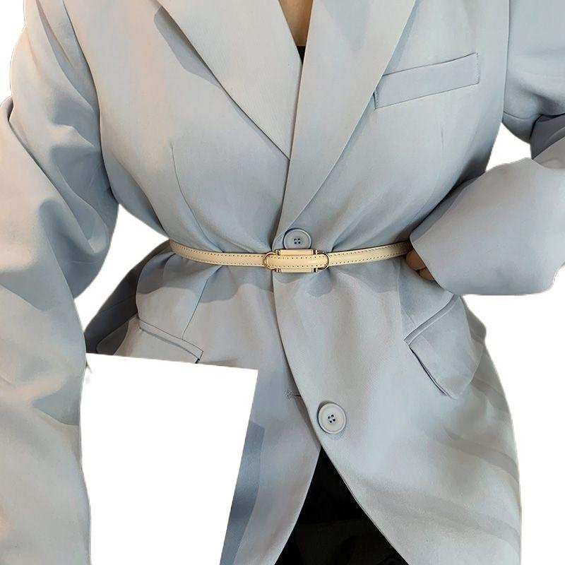 Soft Knotted Stylish Leather Belt For Women Featuring A Fashionable Minimalist Design In Colors Classic