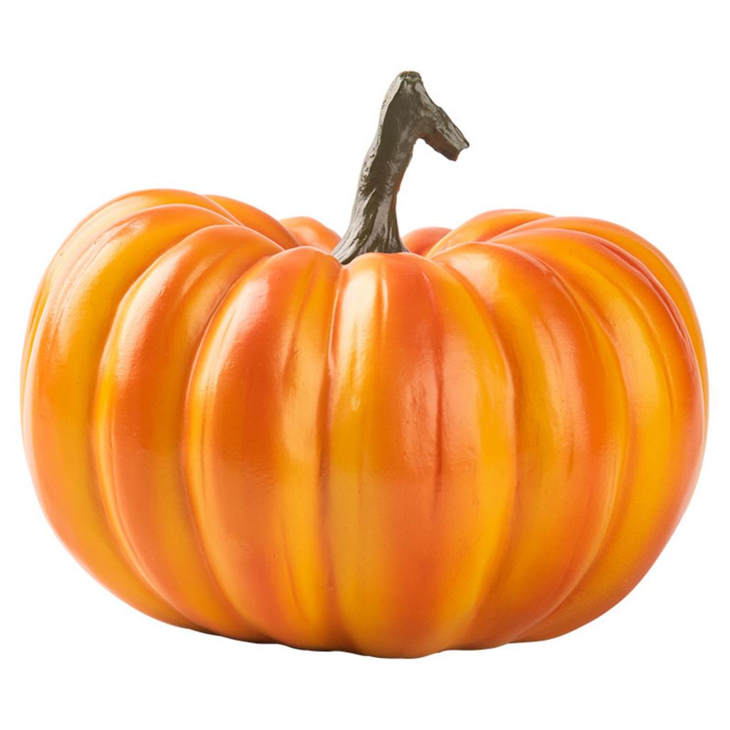 Ornamento Decorativo in Resina a Forma di Zucca di Halloween, Scultura Artificiale per Tavolo Scaffale di Casa, Decorazione Centrale per Festa Autunnale