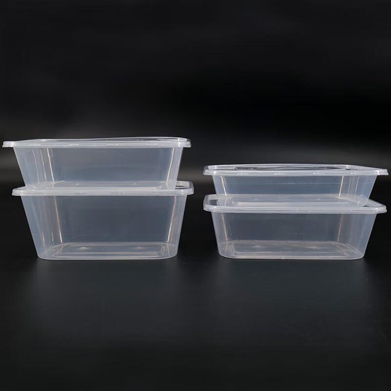 Hesdige Rectangular Disposable Takeaway Meal Boxes with Lids