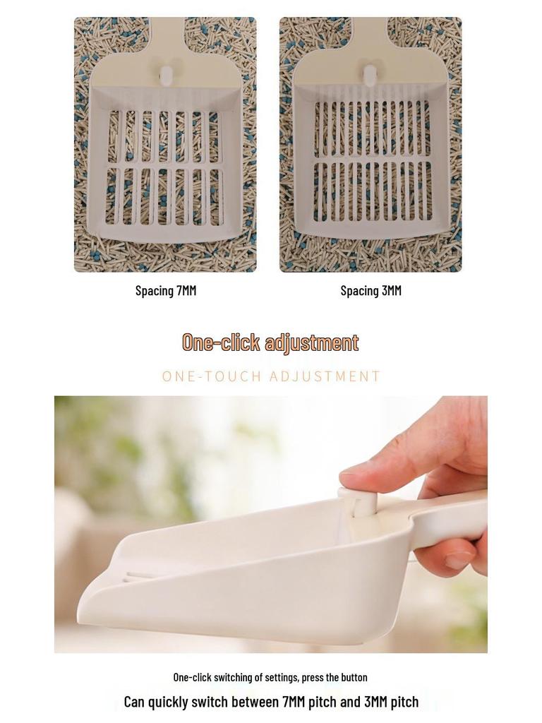Adjustable Cross-Border Plastic Cat Litter Scoop for Tofu Litter