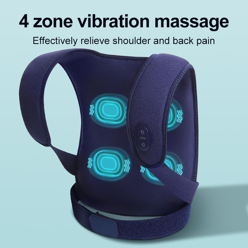 Rückenstütze Haltungskorrektor mit Heizung & Vibration für Frauen und Männer Schulterbegradiger Verstellbare Vollrückenstütze Geschenk