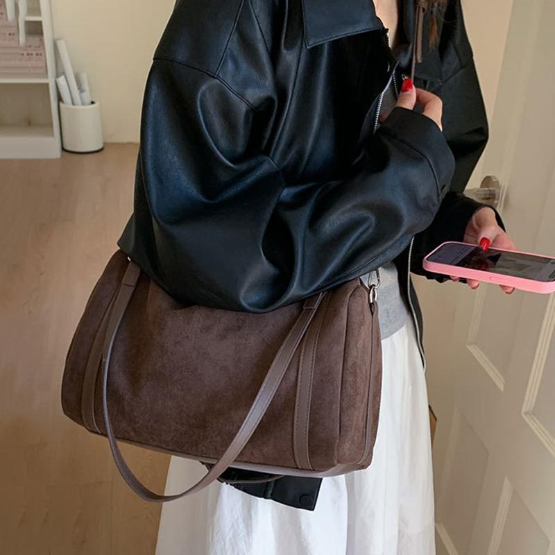 Fashion Women Shoulder Bag Faux Suede Crossbody Bags High Capacity Matte PU Leather Female Tote Handbags