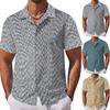 Men's Summer Casual Cuban Collar Short Sleeve Shirt